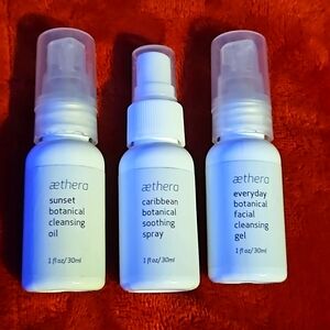 Aethera Beauty Mini Travel Trio - Skincare Basics  Sunrise to Sunset + Free Gift
